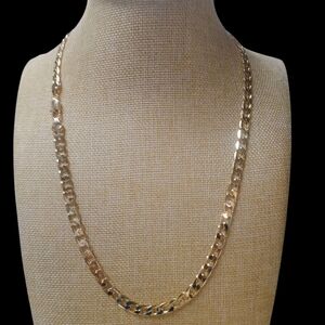 18k Italian Gold Filled 7mm 24 Inch Cuban Chain